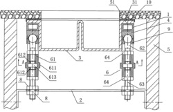 台下水槽安装的螺母转螺杆移压紧锁紧装置