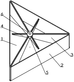 一种带隔板一体成型三角形包装盒
