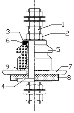 一种油浸式变压器用全密封组合式1kV级套管