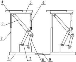 伸缩顶梁连杆式临时支护支架及支护方法