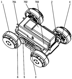 四轮足式侦查救援机器人