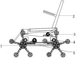 一种能够改变行走轮公转半径的轮椅结构
