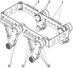 一种具有悬挂的轮足式机器人腿部结构及轮足式机器人