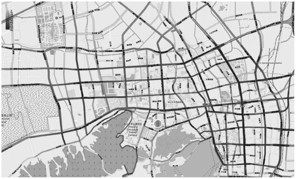 基于出租车GPS数据的多尺度道路流量可视分析方法