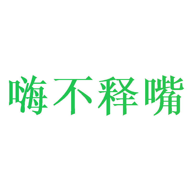 嗨不释嘴