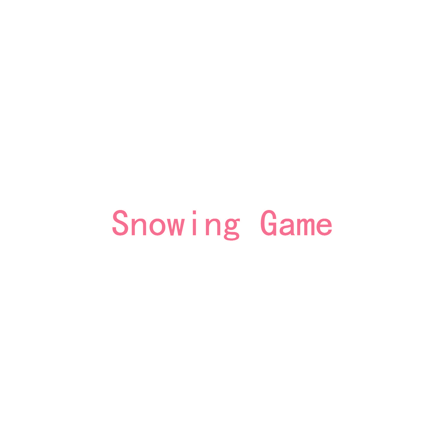 SNOWING GAME
