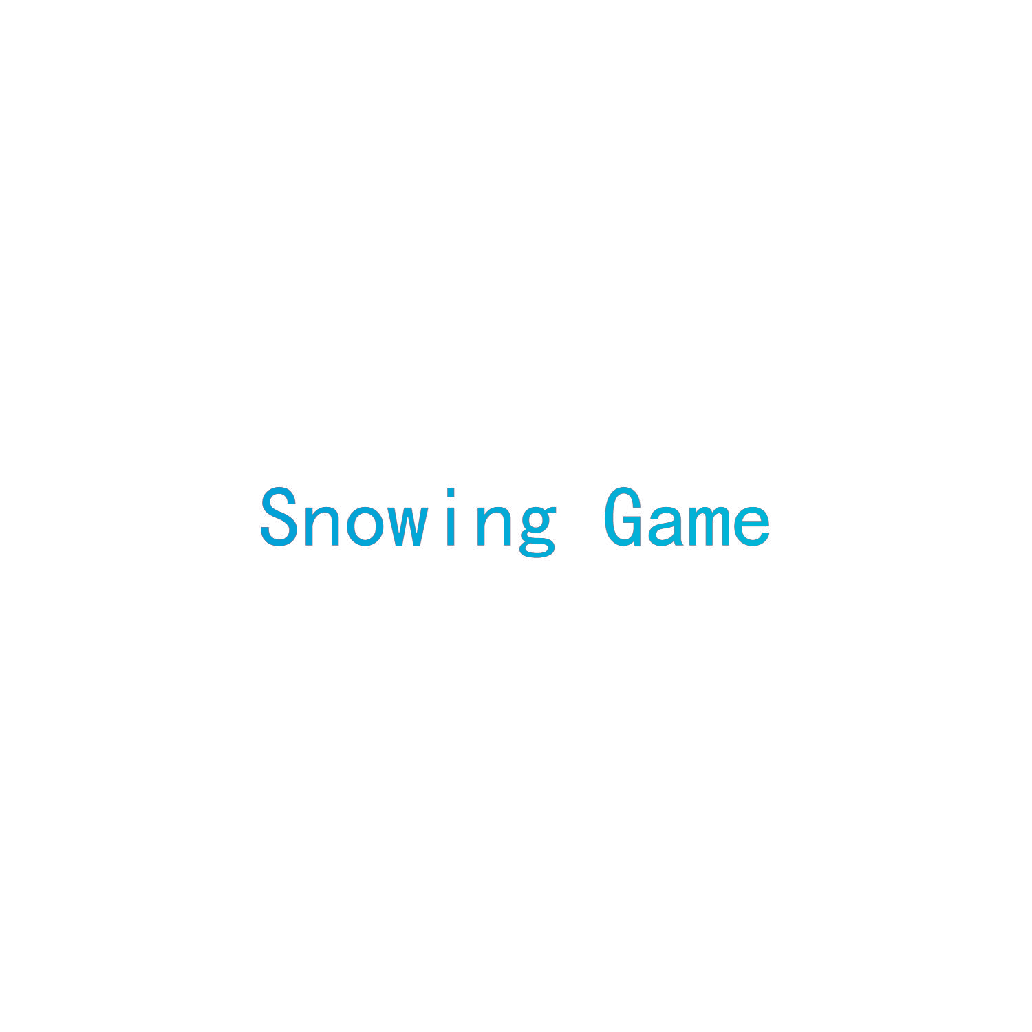 SNOWING GAME