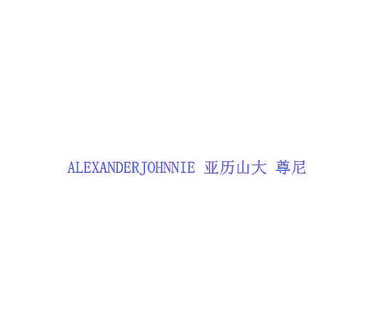 亚历山大 尊尼 ALEXANDER JOHNNIE